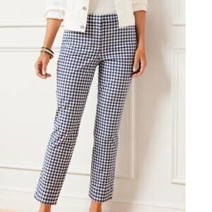 J. Crew Women's Martie Side Zip Checkered Pants - 4T